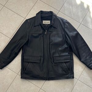 Wilsons Leather Black Zip-Up Jacket